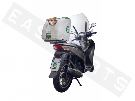Top-case boite de transport animal PET ON WHEELS blanc/ gris